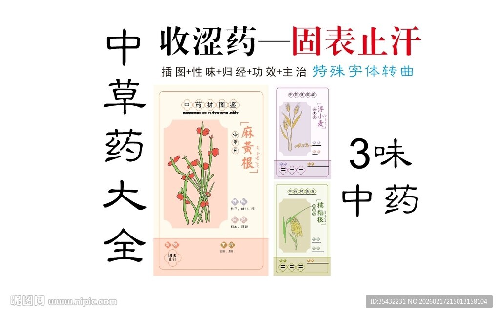 中草药大全之固表止汗药