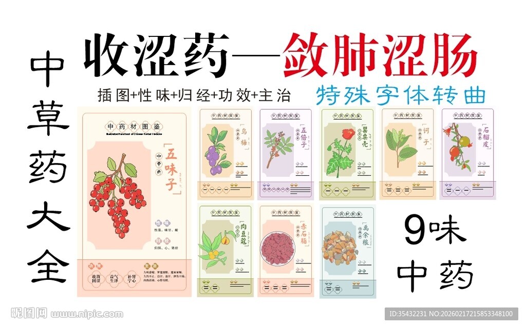 中草药大全之敛肺涩肠药