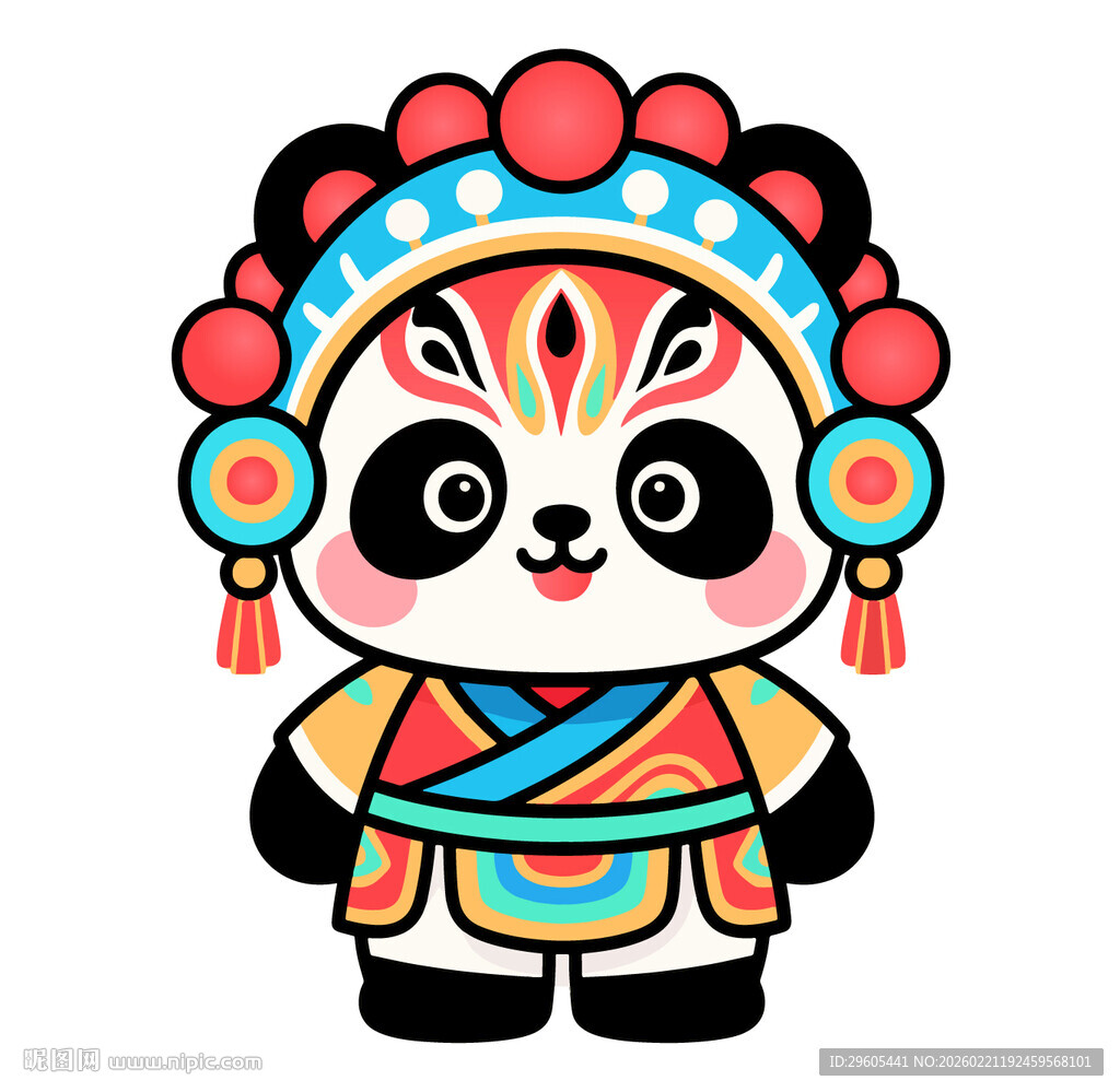 京剧熊猫卡通