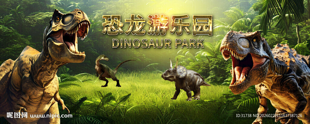 恐龙乐园背景墙