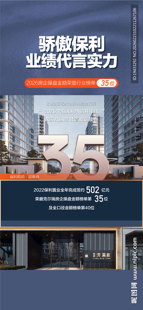 骄傲保利业绩代言实力地产海报