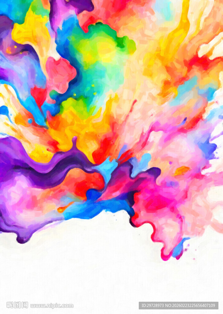 绚丽多彩水彩艺术绽放