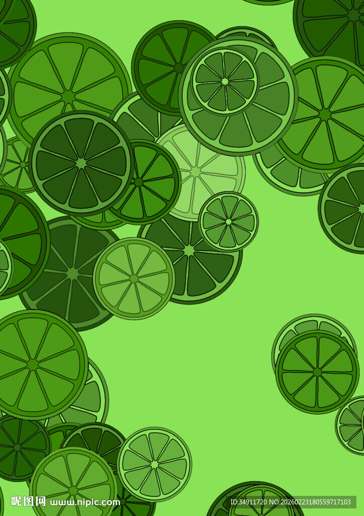 绿色清新荷叶背景图案