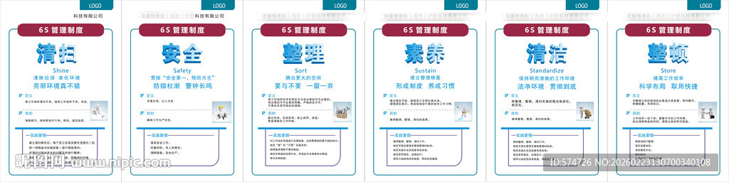 6S管理制度看展板