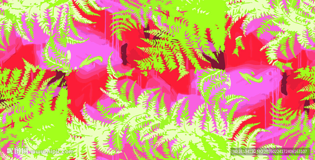 多彩抽象花卉图案