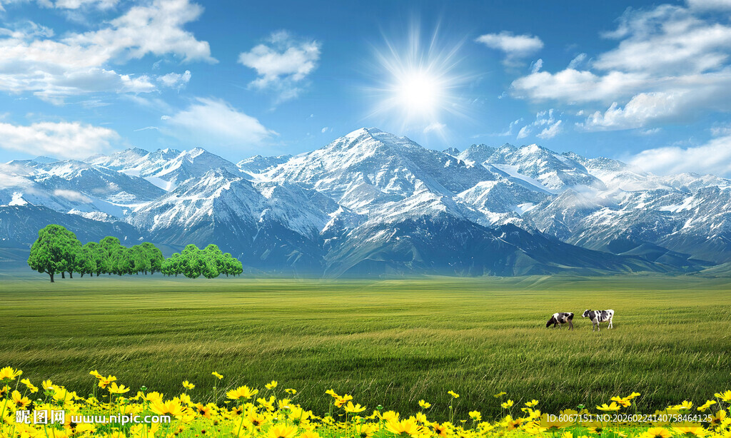 蓝天白云大草原