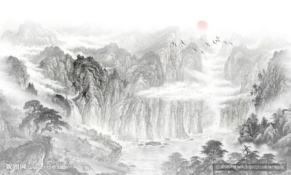 新中式禅意山水画