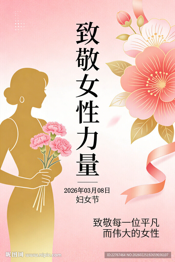 致敬女性力量宣传海报