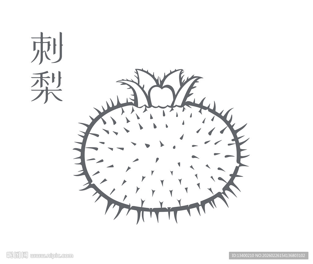 手绘刺梨图