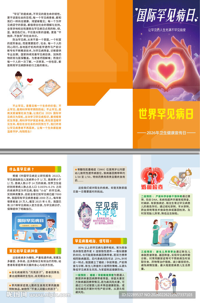 世界罕见病三折页