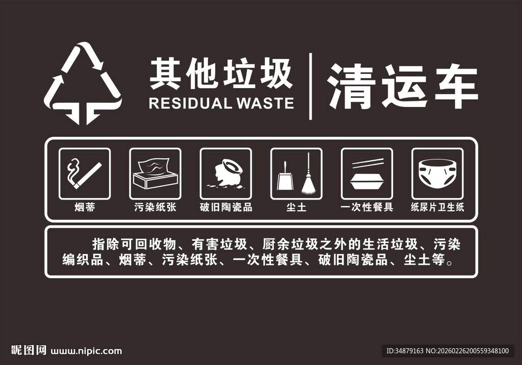 其他垃圾清运车标识说明