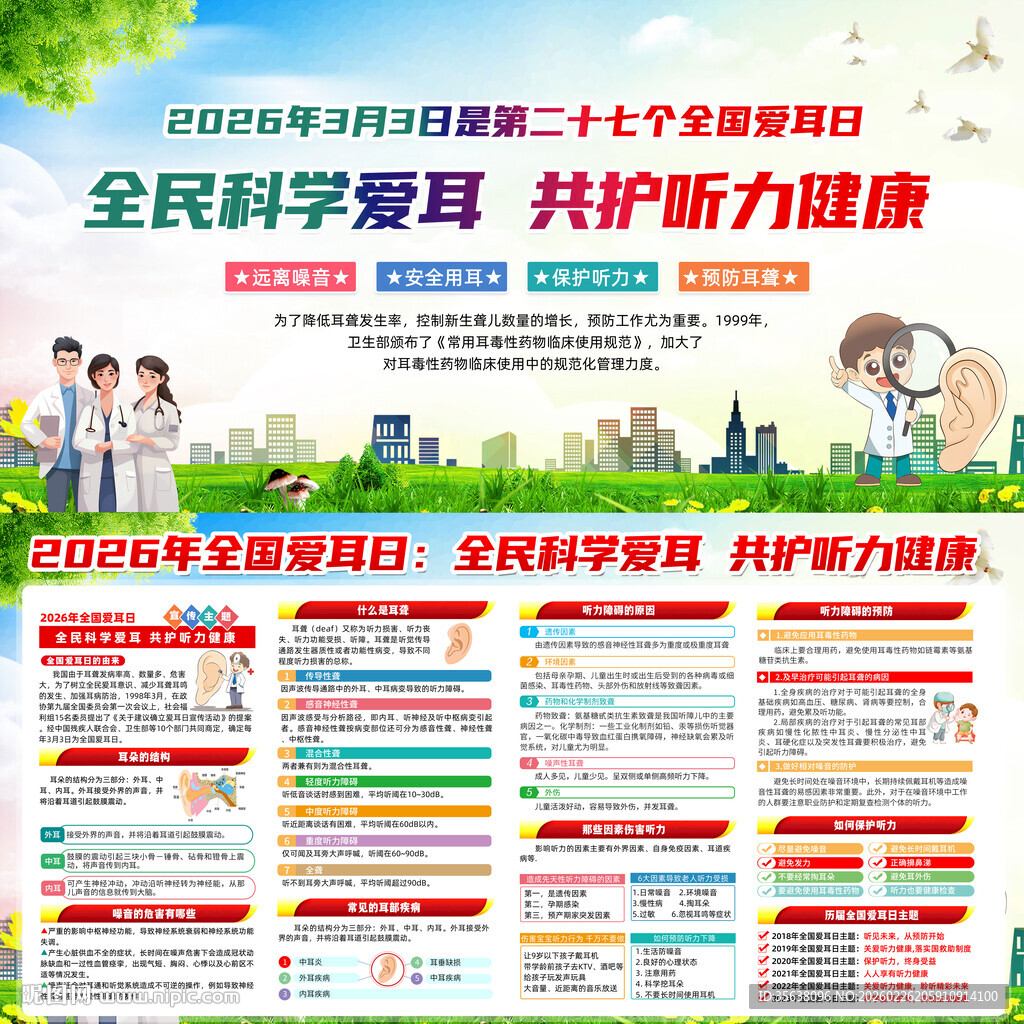 全国爱耳日展板