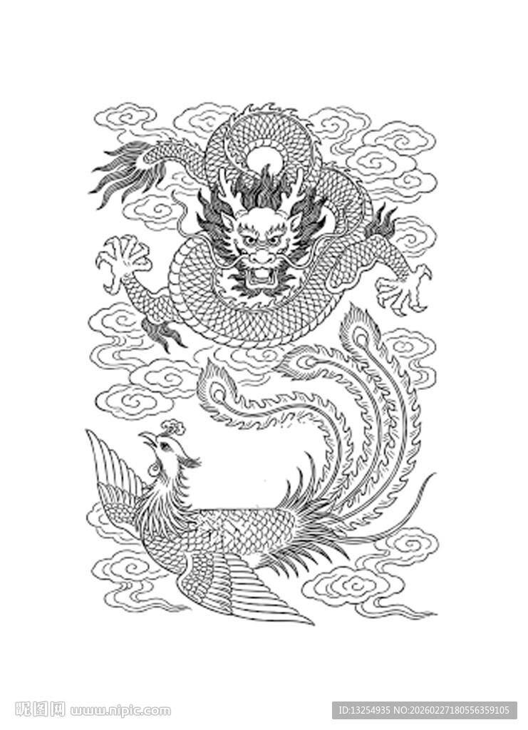 龙凤呈祥传统图案