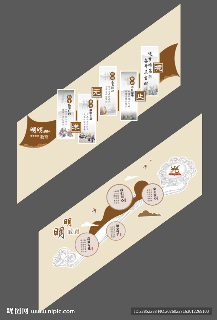 托管班楼梯文化墙