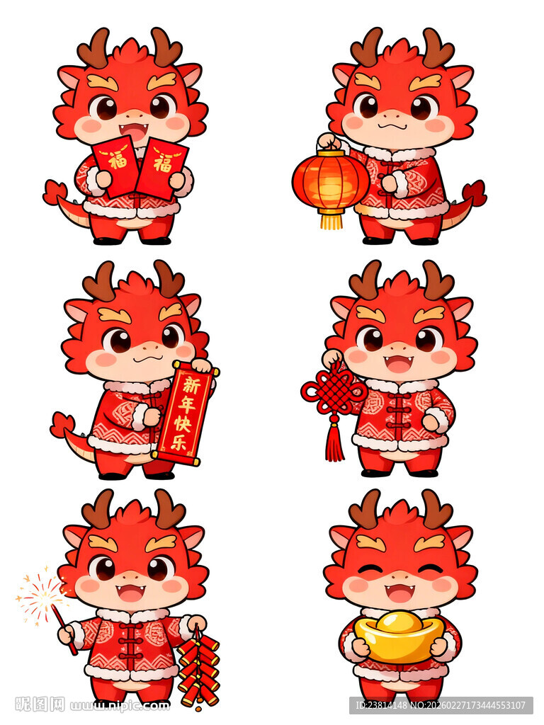 可爱生肖猪拜年形象集合