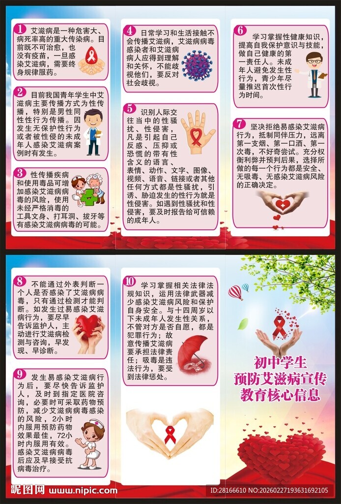 世界艾滋病日三折页