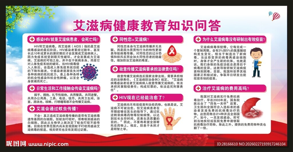 艾滋病日宣传栏