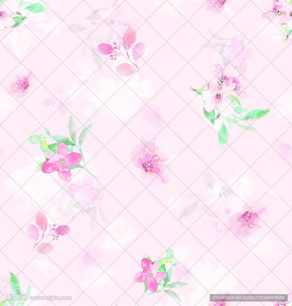 粉色花卉图案背景纹理