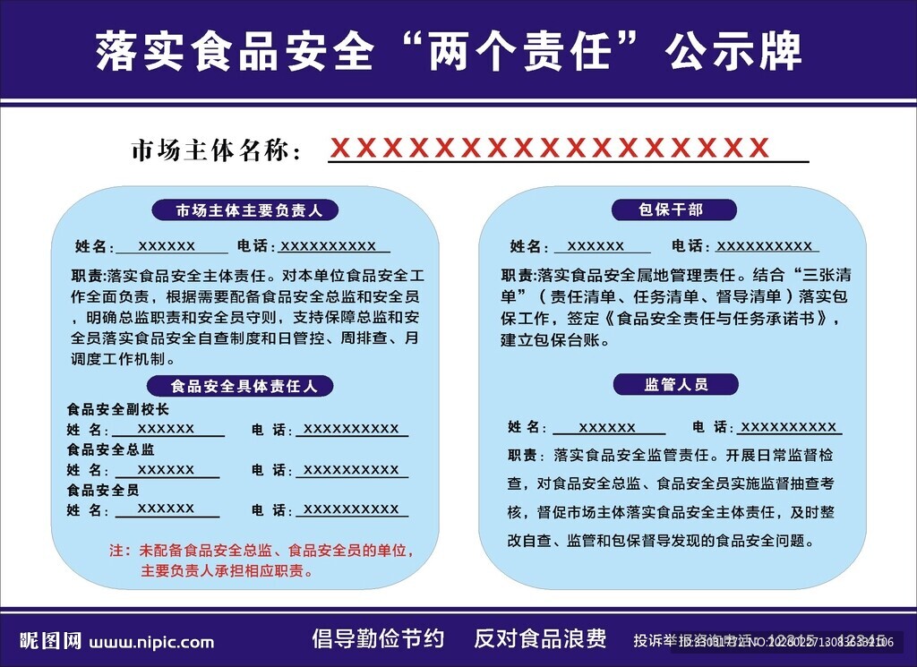 食品安全两个责任