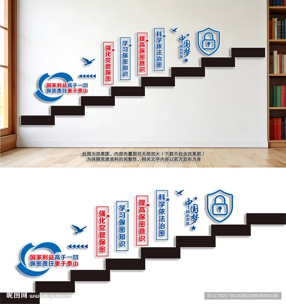 保密责任楼梯文化墙