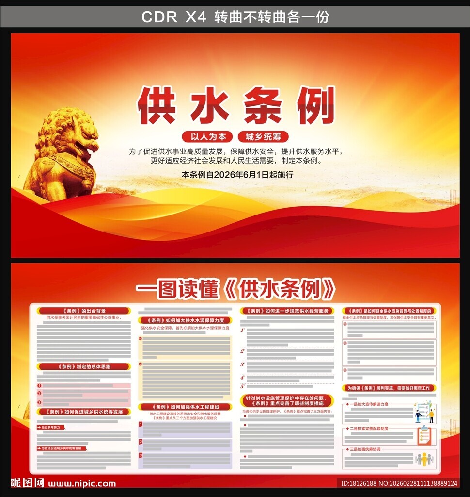 供水条例展板宣传栏