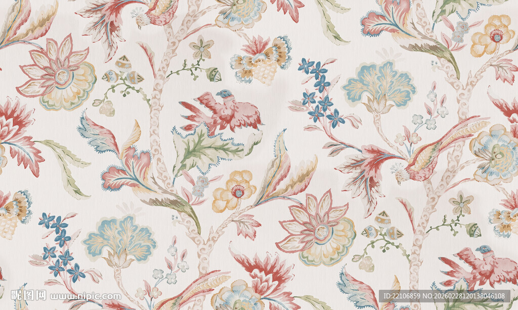 花卉图案布料纹理设计