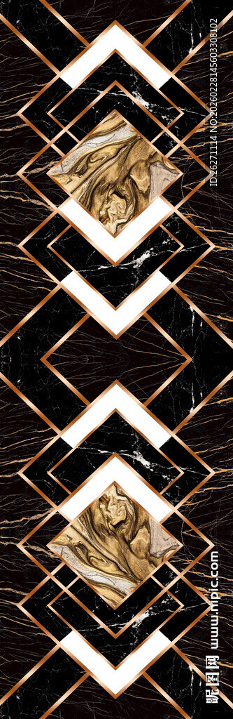 黑金几何图案装饰元素