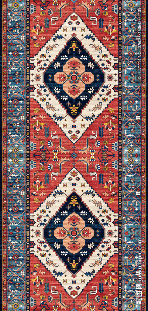 传统几何图案民族风地毯