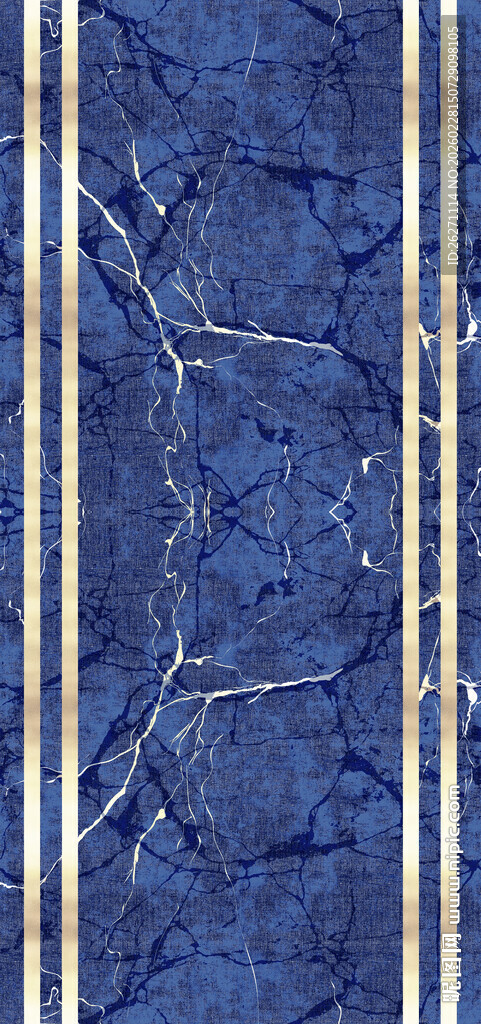 蓝色几何纹理大理石图案