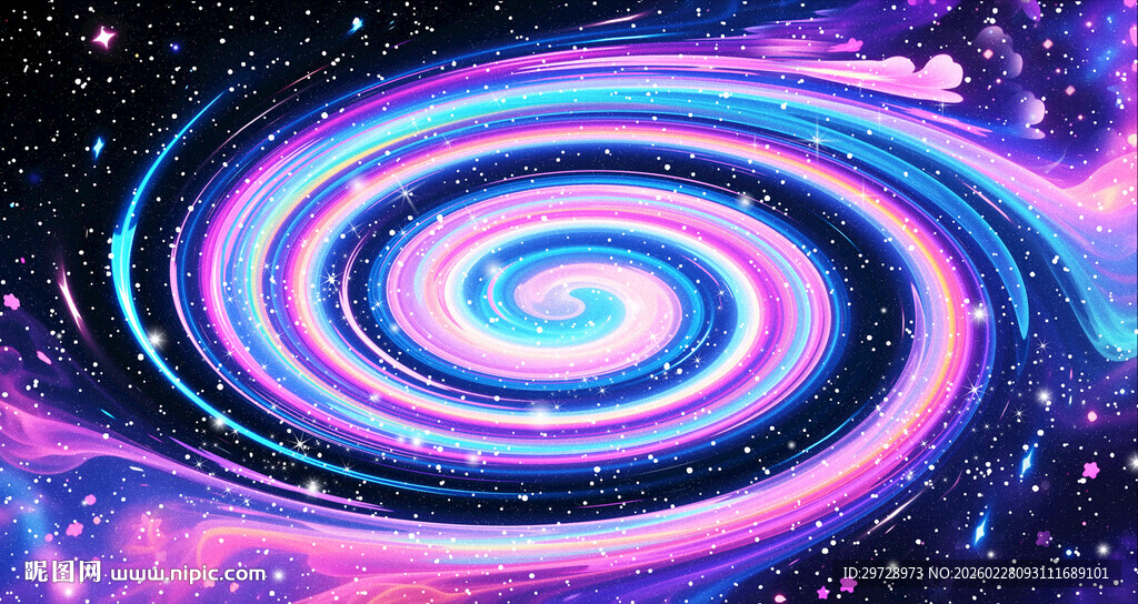 绚丽炫彩漩涡星空