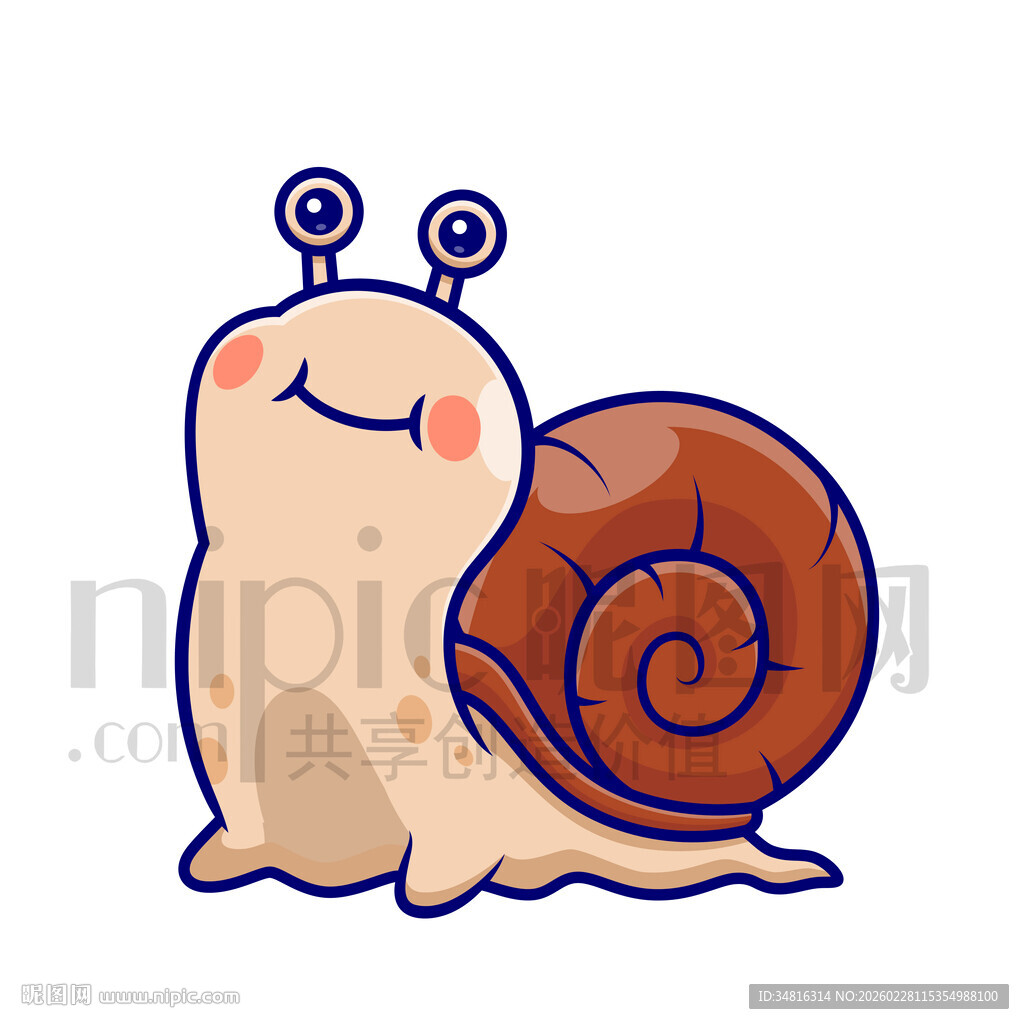 可爱蜗牛卡通形象