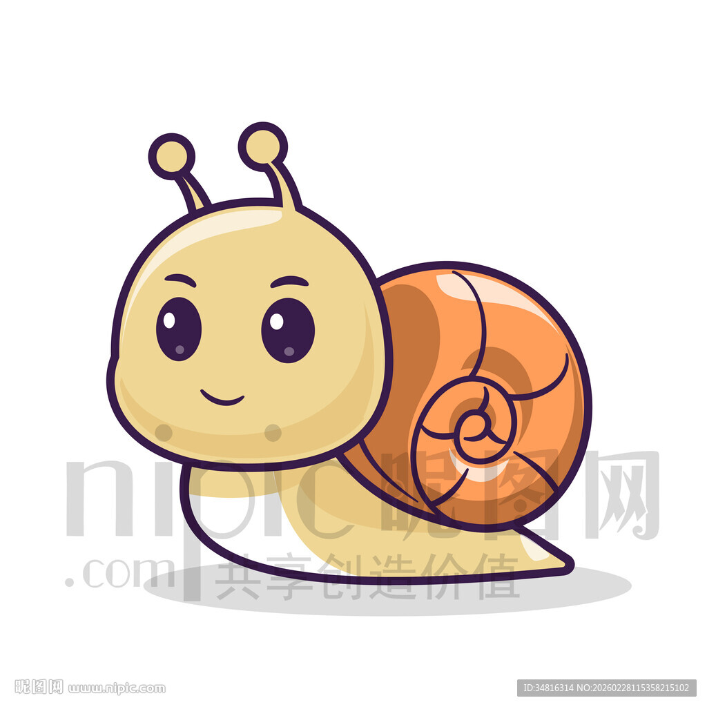 可爱卡通蜗牛形象