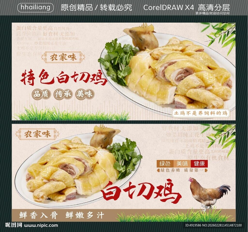 特色白切鸡美食展示