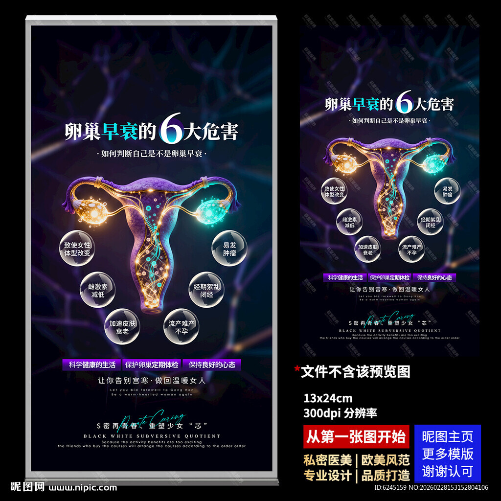 私密海报 女性保养 子宫海报图