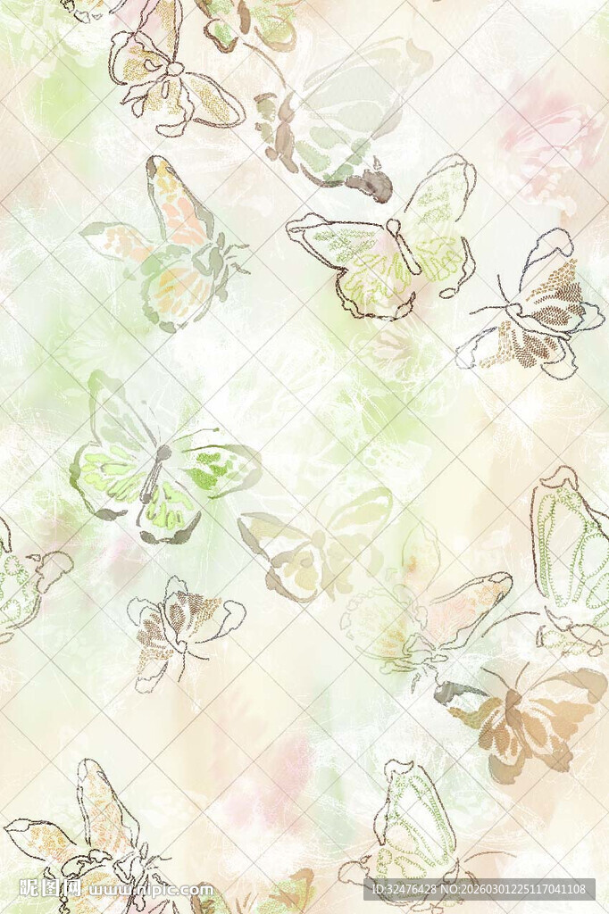 梦幻蝴蝶背景图