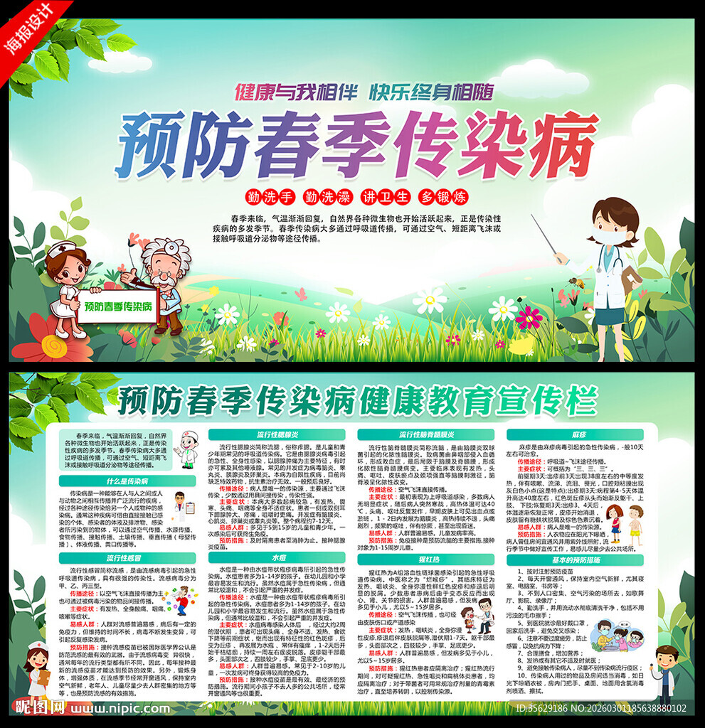 春季健康教育宣传栏
