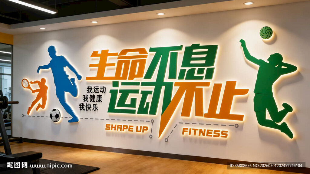 运动主题文化墙
