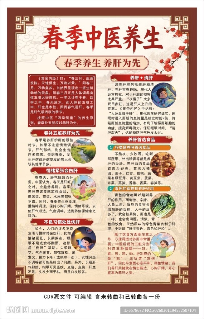 春季中医养生海报