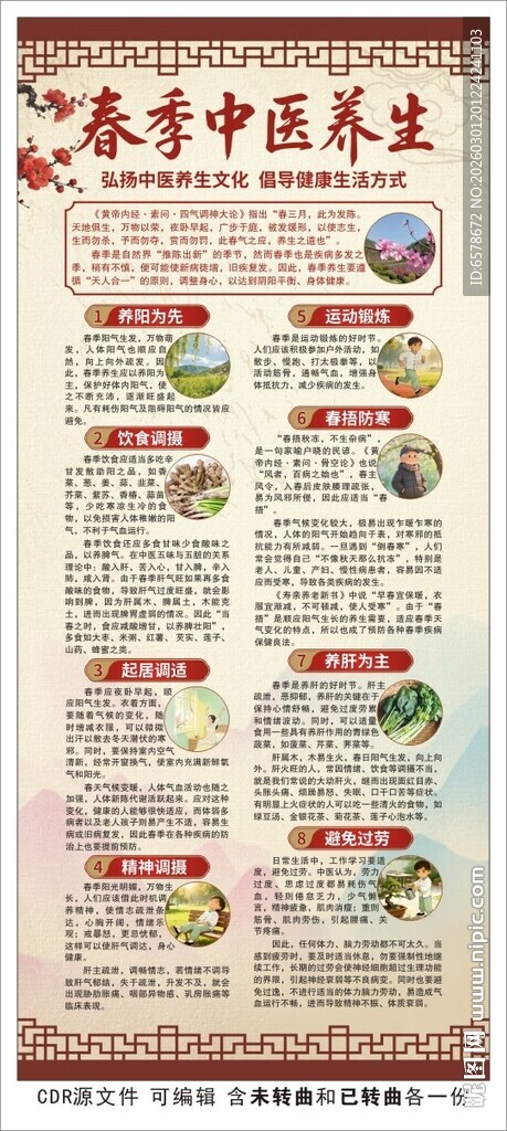 春季中医养生展架