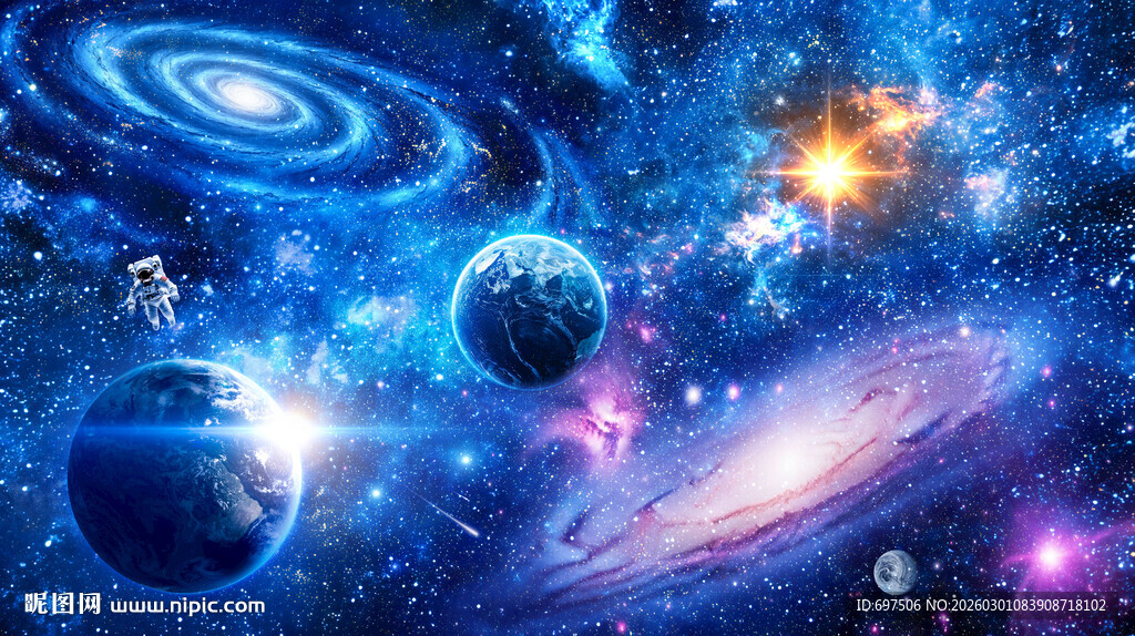 外太空星球宇宙星空银河黑洞背景