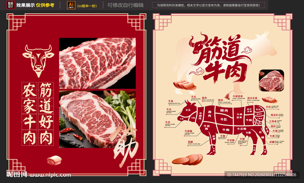 牛肉海报分割示意图