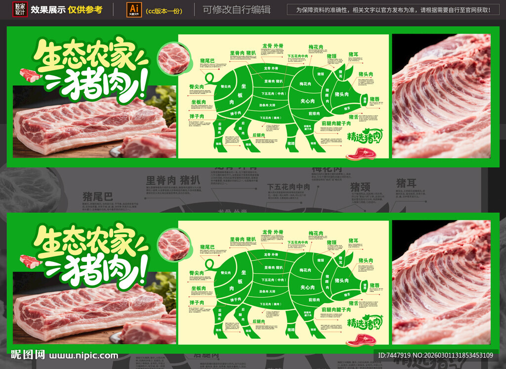 猪肉海报图