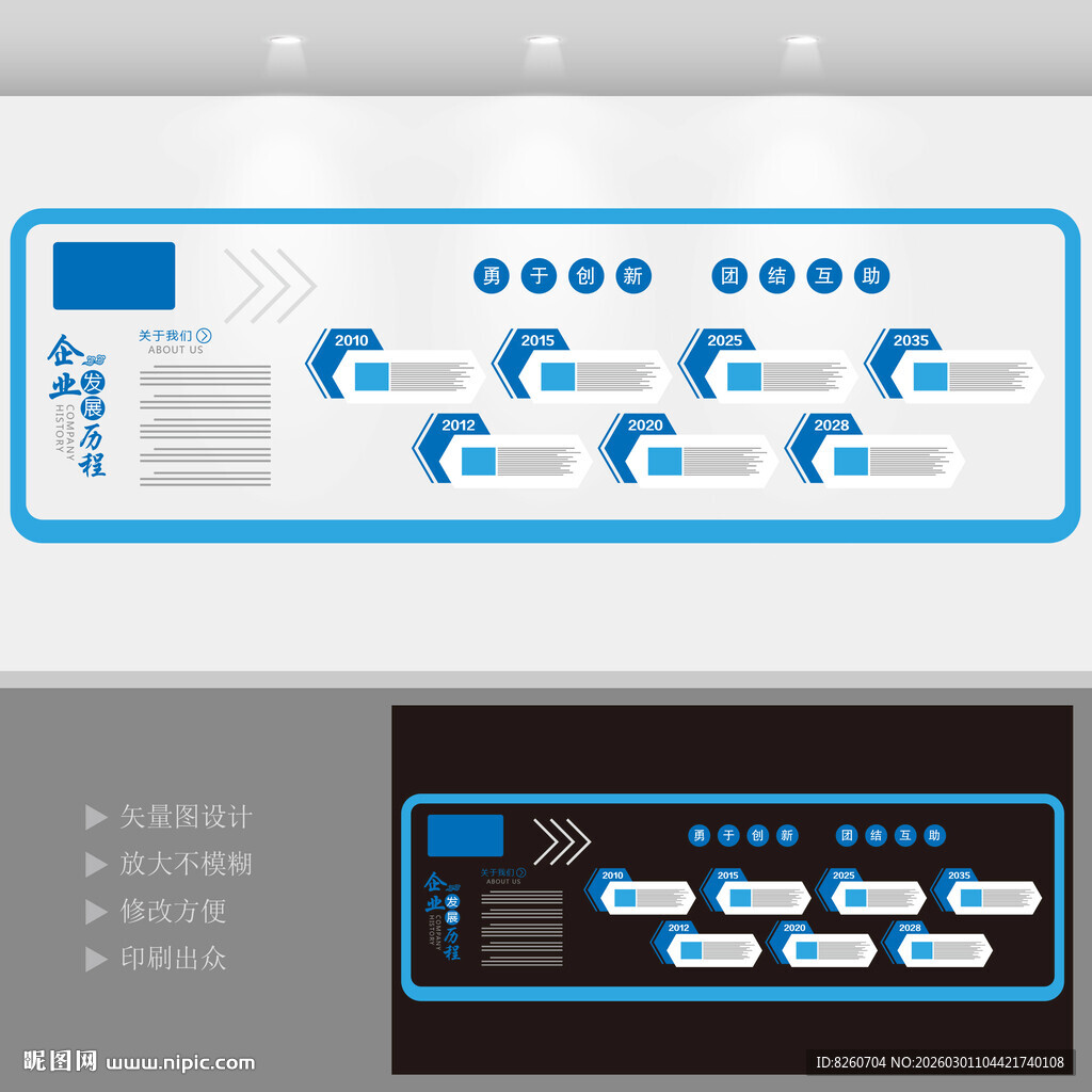 企业发展历程文化墙