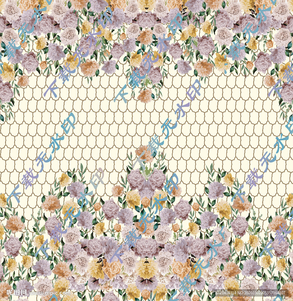 花卉蕾丝图案纹理背景