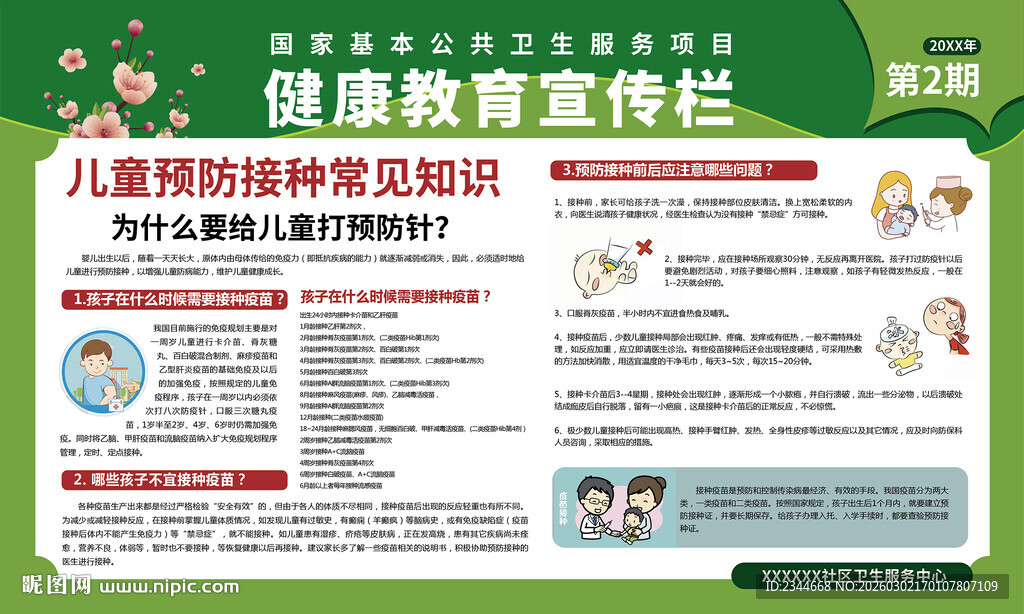 儿童保健宣传栏