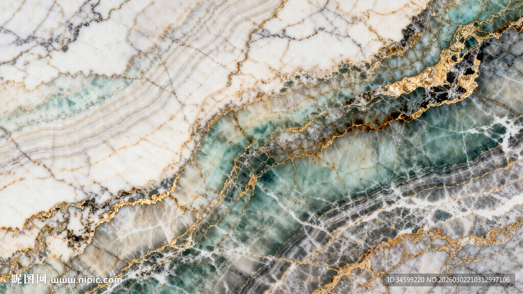 绿金相间大理石纹理
