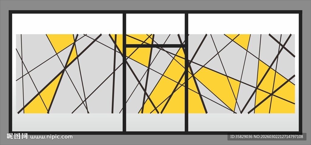 几何抽象线条图