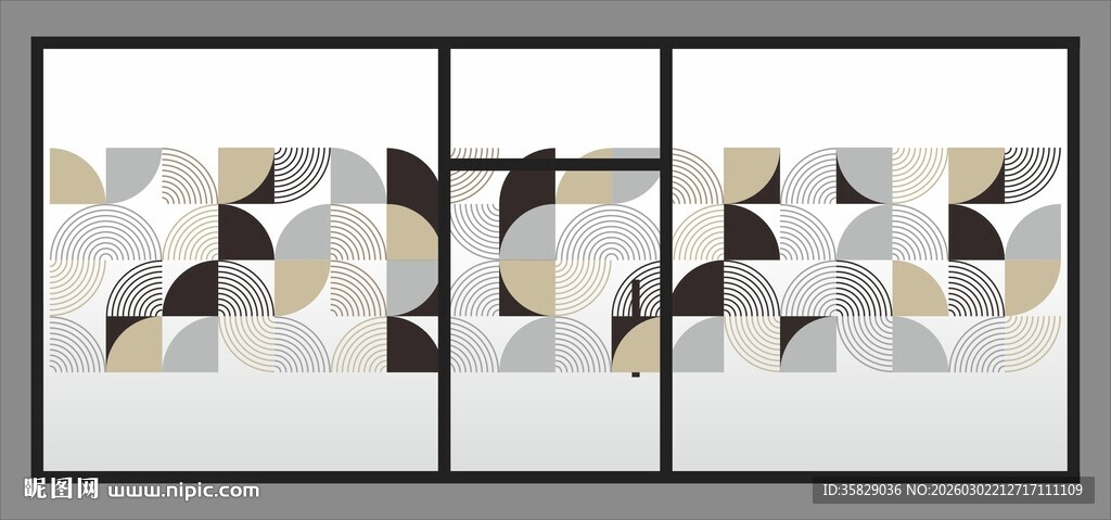 几何抽象线条图