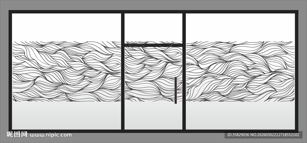 简约几何纹理移门图案