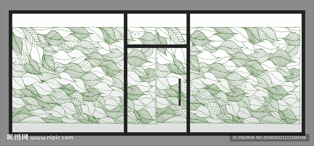 清新绿调几何线条图